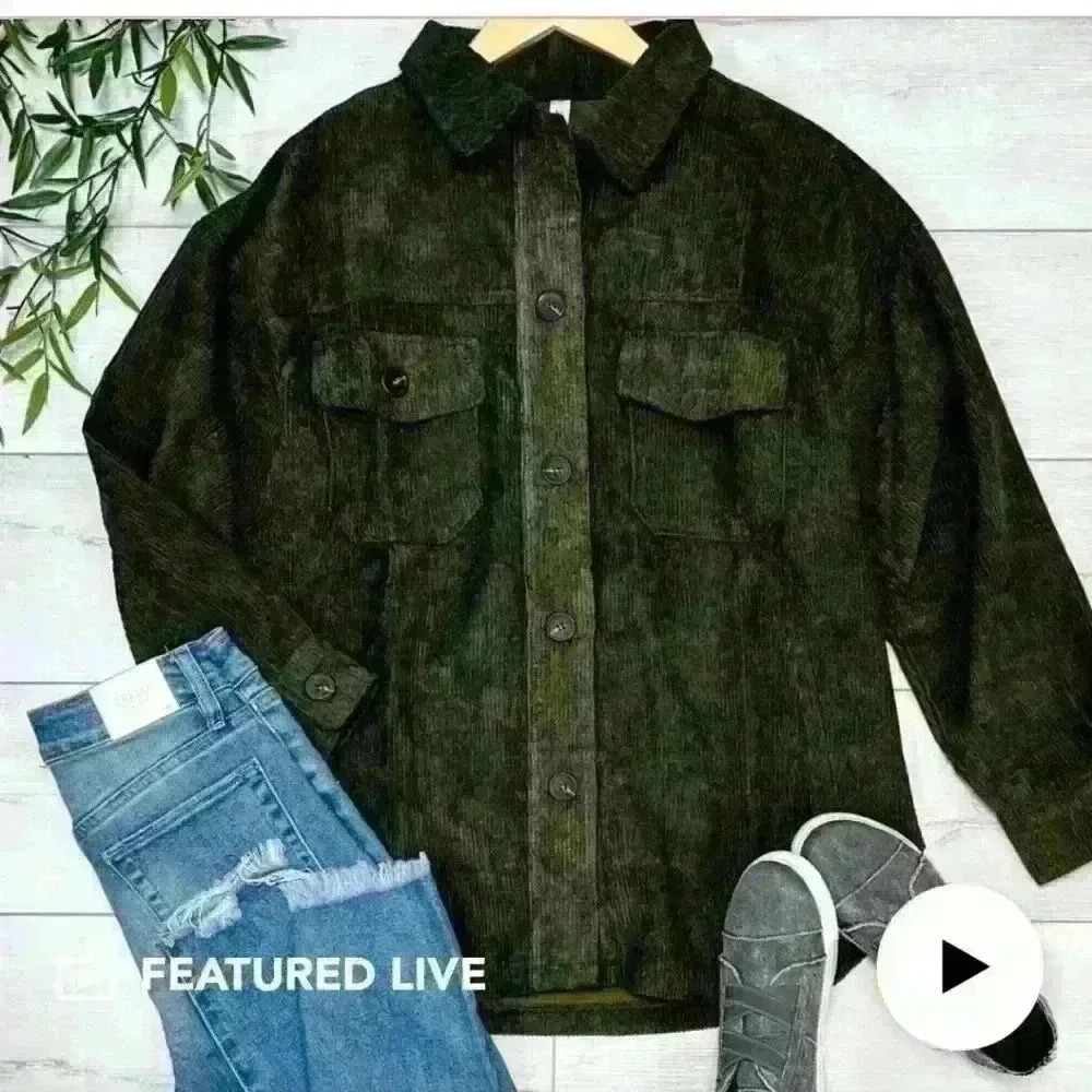 NWOT Olive green shacket #26